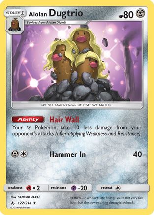 Alolan Dugtrio (122) - SM  Unbroken Bonds