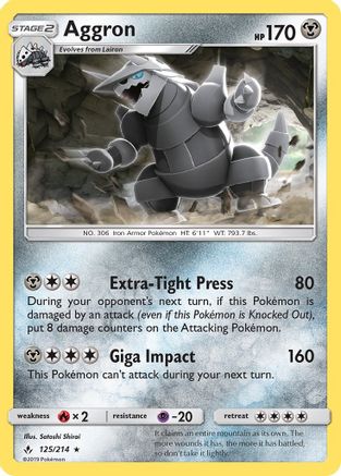 Aggron (125) Reverse Holofoil - Unbroken Bonds