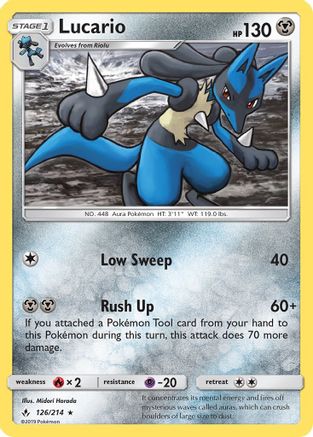 Lucario (126/214) [Sun & Moon: Unbroken Bonds]