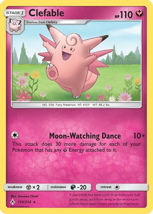 Clefable (133/214) [Sun & Moon: Unbroken Bonds] | Silver Goblin