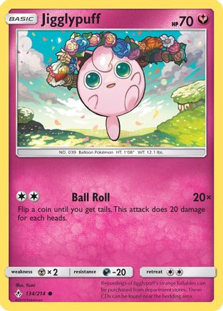 Jigglypuff (134/214) [Sun & Moon: Unbroken Bonds] | Silver Goblin