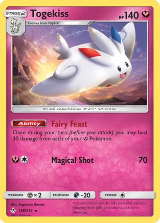 Togekiss (138/214) [Sun & Moon: Unbroken Bonds] | Silver Goblin