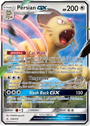 Persian GX (149/214) [Sun & Moon: Unbroken Bonds] | Silver Goblin