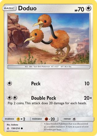 Doduo (150) Reverse Holofoil - Unbroken Bonds