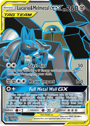 Lucario & Melmetal GX (Full Art) (203) Holofoil - Unbroken Bonds