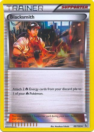 Blacksmith (88/106) (Sheen Holo Pyroar Collection Exclusive) [XY: Flashfire] | Silver Goblin