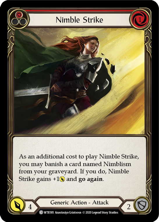 Nimble Strike (Red) Unlimited Edition Rainbow Foil (WTR185) - Welcome to Rathe