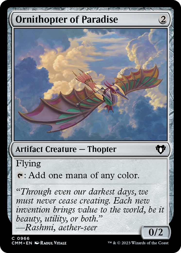 Ornithopter of Paradise [Commander Masters]