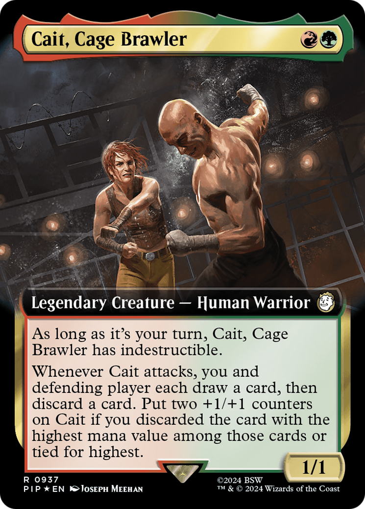 Cait, Cage Brawler (Extended Art) (Surge Foil) [Fallout] | Silver Goblin