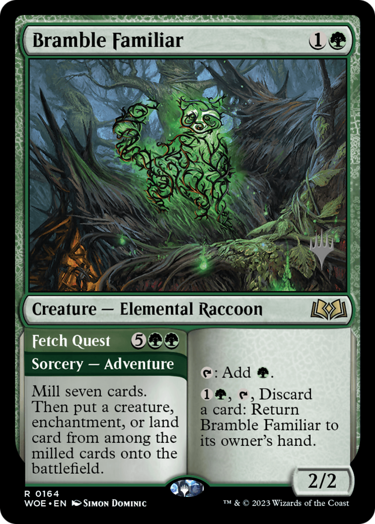 Bramble Familiar // Fetch Quest (Promo Pack) [Wilds of Eldraine Promos] Foil
