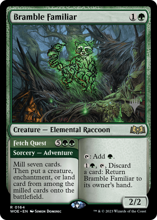 Bramble Familiar // Fetch Quest (Promo Pack) [Wilds of Eldraine Promos] Foil
