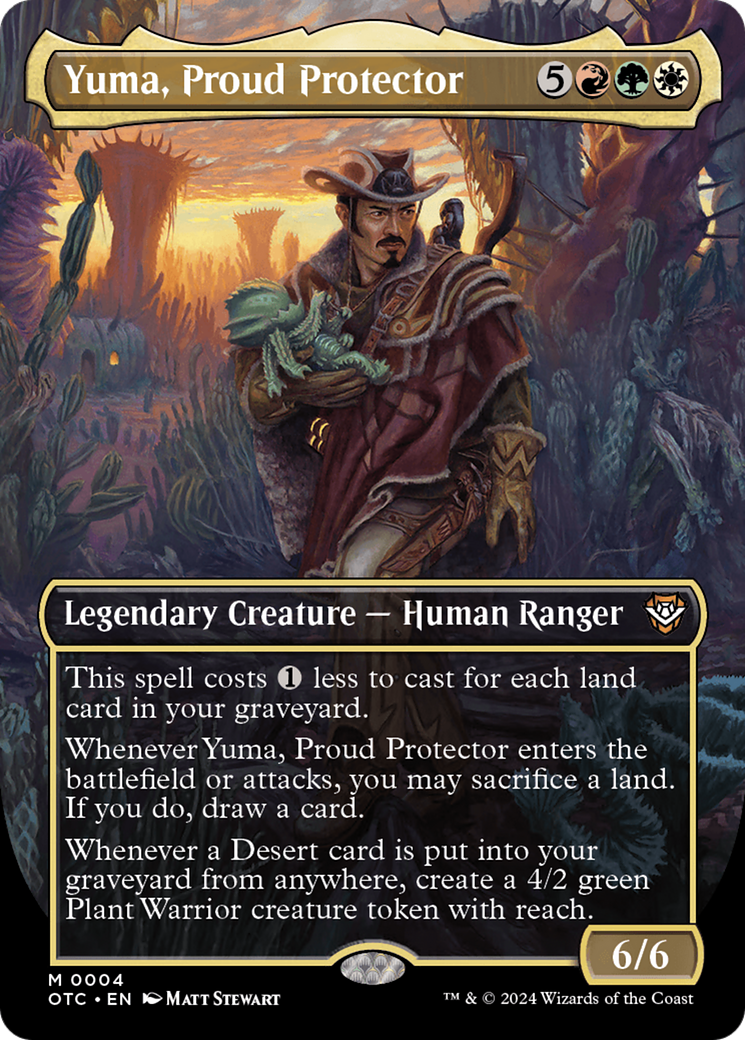 Yuma, Proud Protector (Borderless) [Outlaws of Thunder Junction Commander] Foil