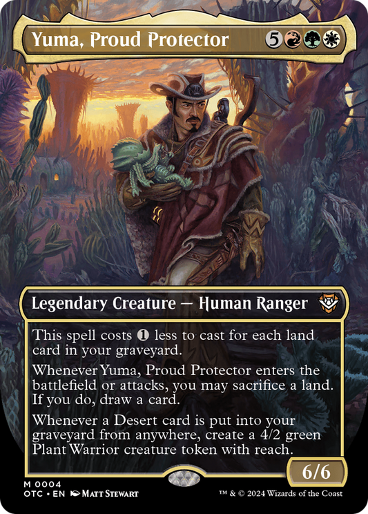 Yuma, Proud Protector (Borderless) [Outlaws of Thunder Junction Commander] Foil