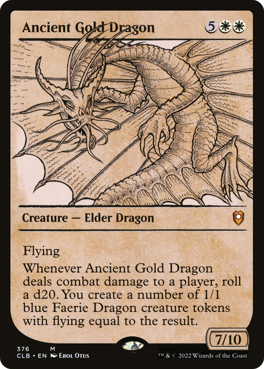 Ancient Gold Dragon (Showcase) [Commander Legends: Battle for Baldur's Gate] Foil