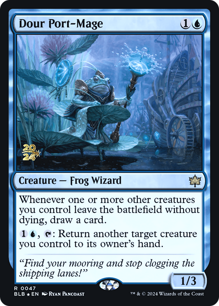 Dour Port-Mage [Bloomburrow Prerelease Promos] | Silver Goblin