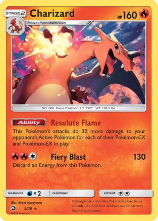 Charizard (3/70) (Let's Play, Eevee) (Theme Deck Exclusive) [Sun & Moon: Dragon Majesty] | Silver Goblin