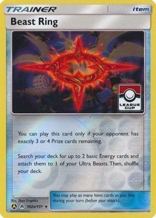 Beast Ring (League Cup) (102a) Reverse Holofoil - Forbidden Light