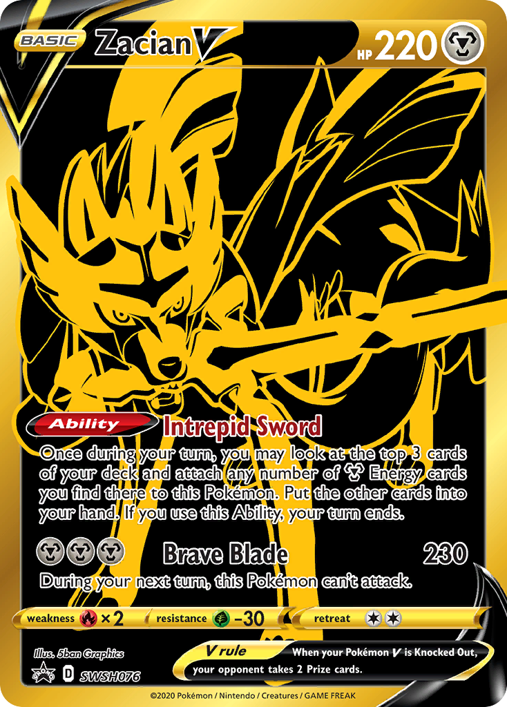 Zacian V (SWSH076) [Sword & Shield: Black Star Promos] | Silver Goblin