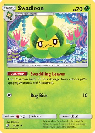 Swadloon (8) Reverse Holofoil - SM  Unified Minds