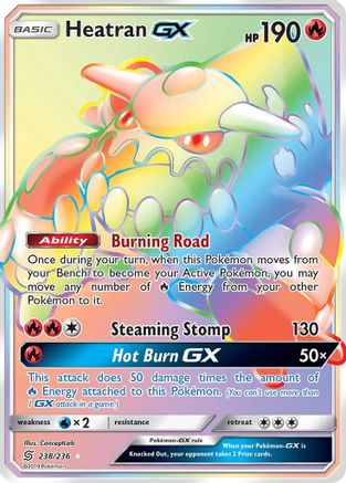 Heatran GX (238/236) [Sun & Moon: Unified Minds] | Silver Goblin