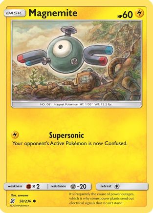 Magnemite (58/236) [Sun & Moon: Unified Minds] Reverse Holofoil