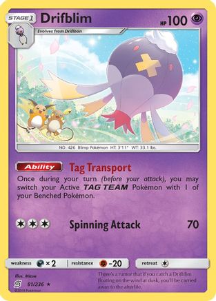 Drifblim (81) Reverse Holofoil - Unified Minds