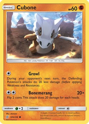 Cubone (105) Reverse Holofoil - Unified Minds