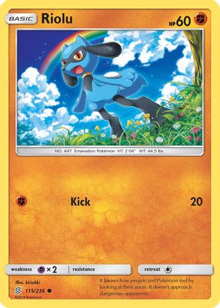 Riolu (115) Reverse Holofoil - Unified Minds