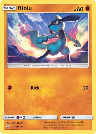 Riolu (116) Reverse Holofoil - Unified Minds