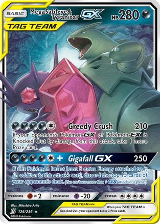 Mega Sableye & Tyranitar GX (126) Holofoil - Unified Minds