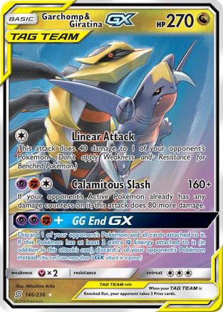 Garchomp & Giratina GX (146/236) [Sun & Moon: Unified Minds] | Silver Goblin