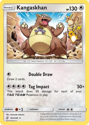Kangaskhan (163/236) [Sun & Moon: Unified Minds] Reverse Holofoil
