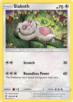 Slakoth (168/236) [Sun & Moon: Unified Minds] Reverse Holofoil