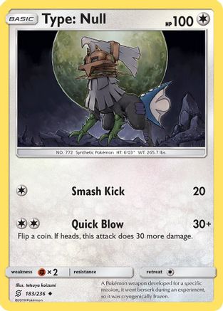 Type: Null (183/236) [Sun & Moon: Unified Minds] Reverse Holofoil
