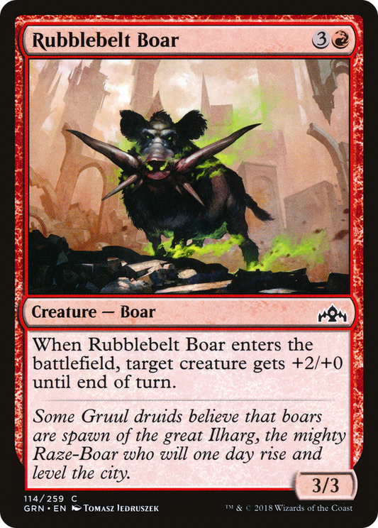 Rubblebelt Boar [Guilds of Ravnica] Foil