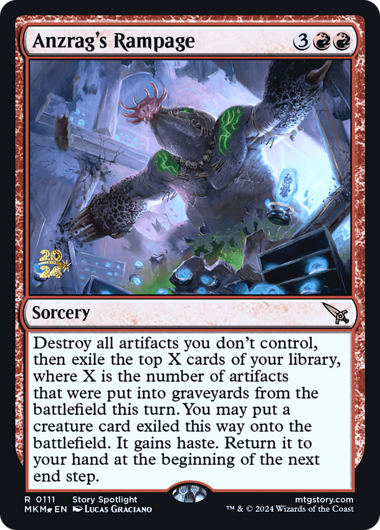 Anzrag's Rampage [Murders at Karlov Manor Prerelease Promos] | Silver Goblin