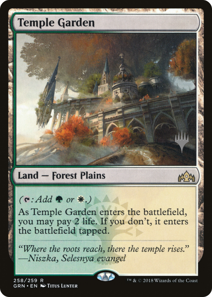 Temple Garden (Promo Pack) [Guilds of Ravnica Promos] | Silver Goblin