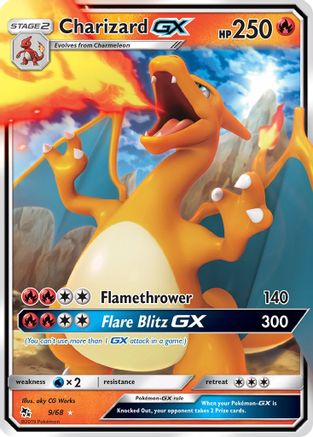 Charizard GX (9/68) [Sun & Moon: Hidden Fates] | Silver Goblin