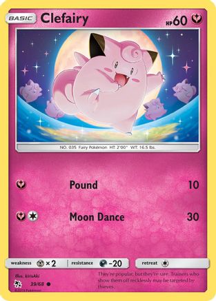 Clefairy (39) (39) Reverse Holofoil - Hidden Fates