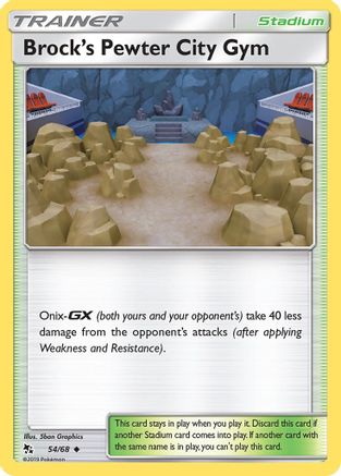 Brock's Pewter City Gym (54) Reverse Holofoil - Hidden Fates