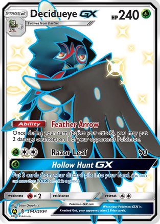 Decidueye GX (SV47) Holofoil - Hidden Fates Shiny Vault