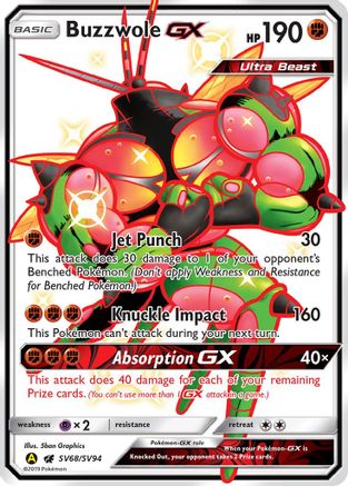 Buzzwole GX (SV68/SV94) [Sun & Moon: Hidden Fates - Shiny Vault] | Silver Goblin