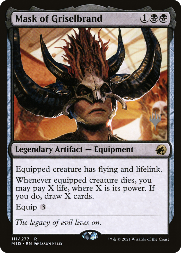 Mask of Griselbrand (Promo Pack) [Innistrad: Midnight Hunt Promos] | Silver Goblin