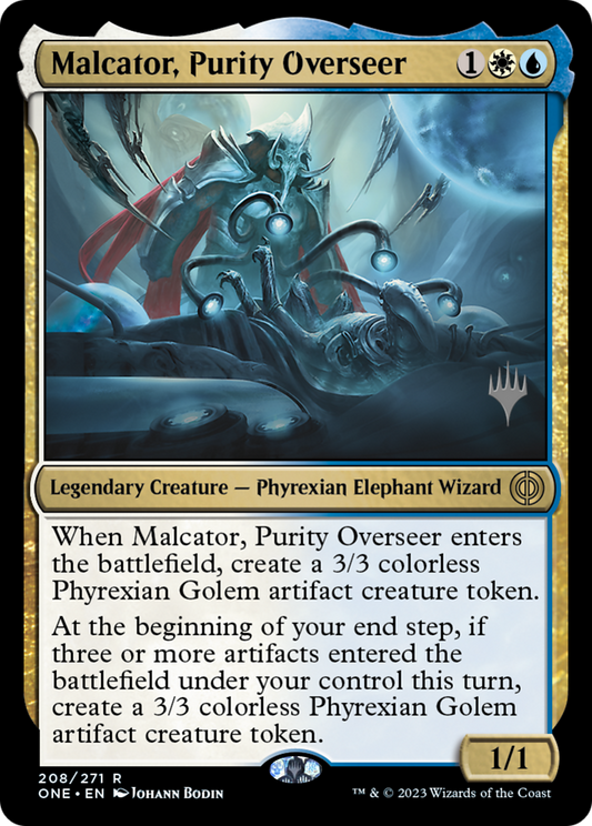 Malcator, Purity Overseer (Promo Pack) [Phyrexia: All Will Be One Promos] Foil