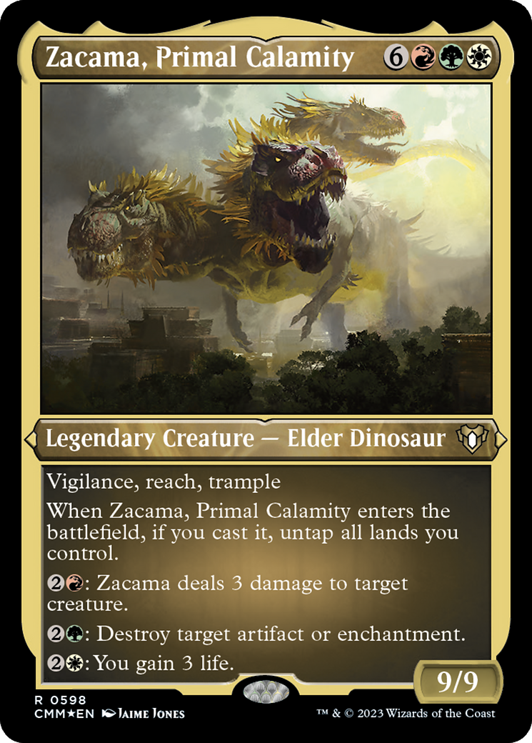 Zacama, Primal Calamity (Foil Etched) [Commander Masters] | Silver Goblin