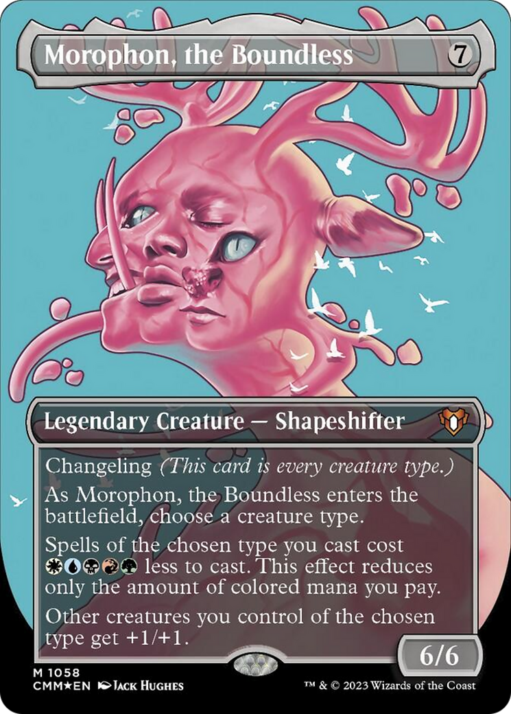 Morophon, the Boundless (Borderless Textured Foil Frame Break) [Commander Masters] | Silver Goblin