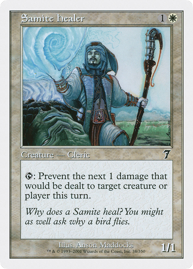 Samite Healer (038) Foil - Seventh Edition