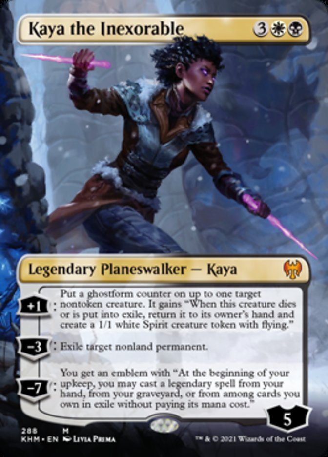 Kaya the Inexorable (Borderless) [Kaldheim] | Silver Goblin