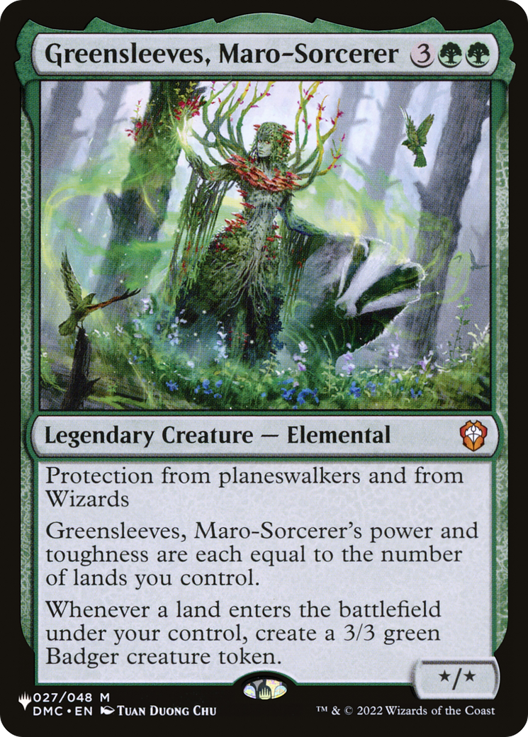 Greensleeves, Maro-Sorcerer [The List] Foil