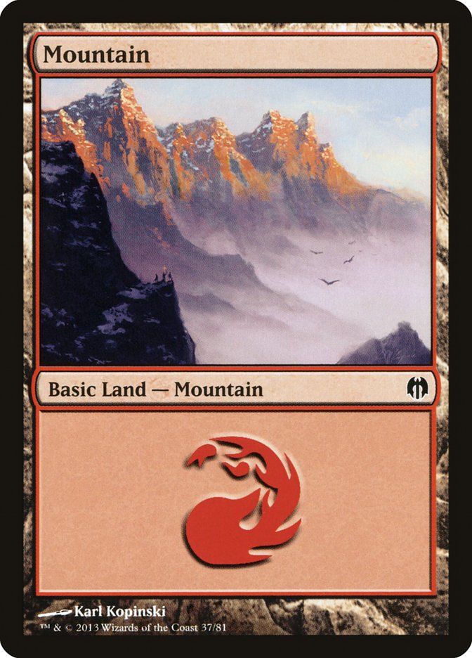 Mountain (37) [Duel Decks: Heroes vs. Monsters] | Silver Goblin